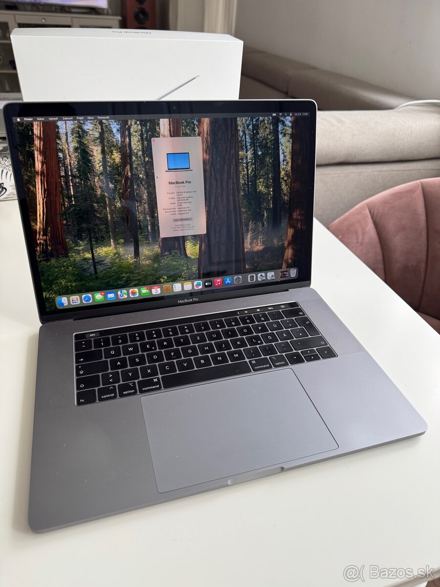 MacBook Pro 15 touchbar (2019) i7 6-jadro, 16GBram, 512GBssd