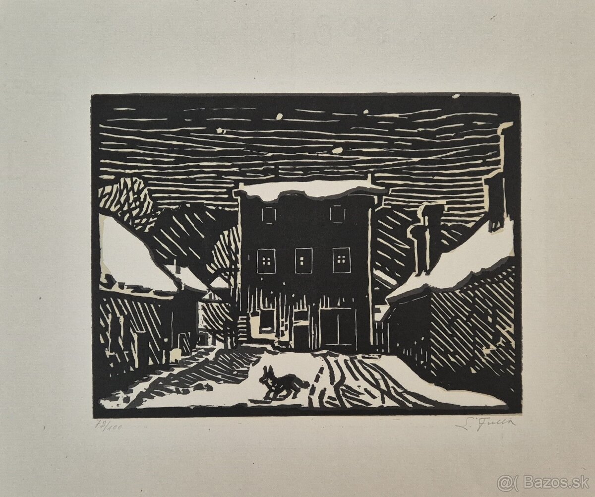 Ľudovít Fulla - Opustený dom (1946)