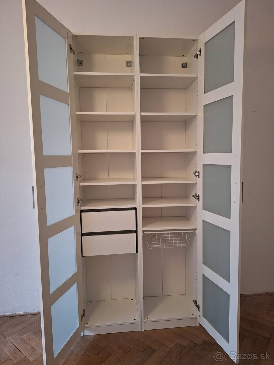 Skriňa PAX/BERGSBO (IKEA) biela dvojdverová