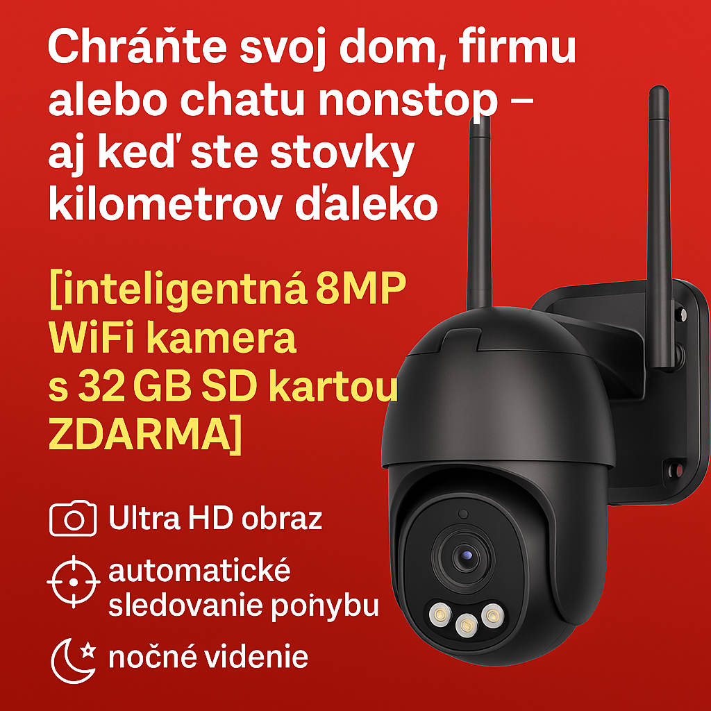 8MP WiFi IP bezpečnostná kamera