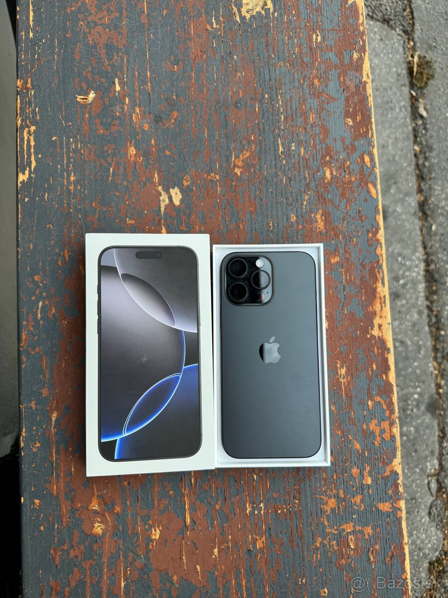 iPhone 16 PRO MAX 256GB ČIERNY 100% BATÉRIA ZÁRUKA