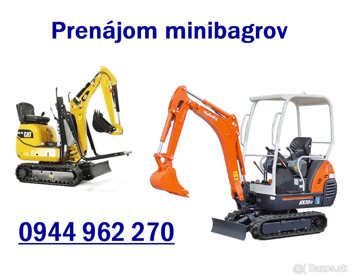 Minibager na prenájom