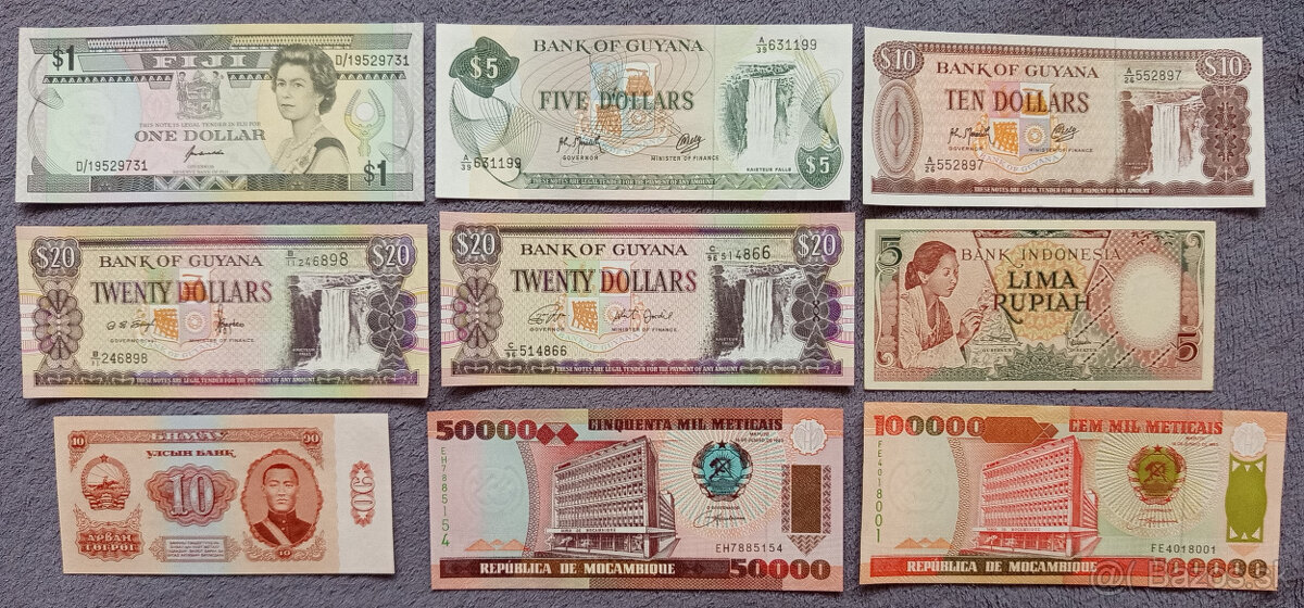 Bankovky svet UNC 5