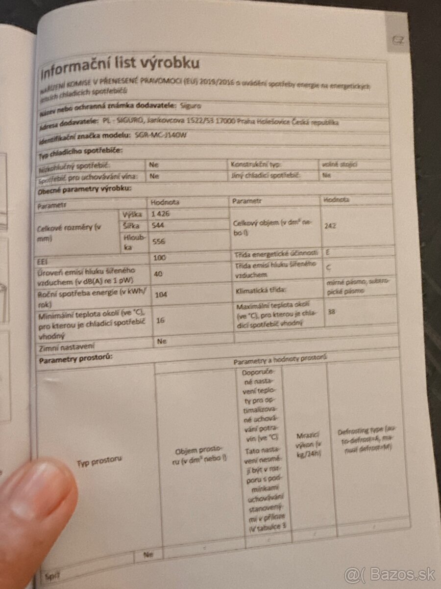 Predám Ladnicku Siguro