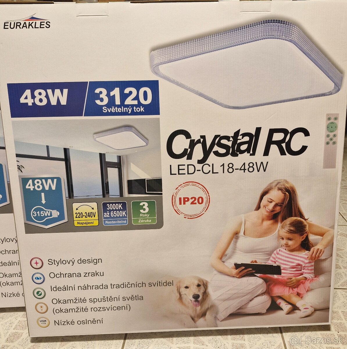 Stropné svietidlo Crystal RC LED