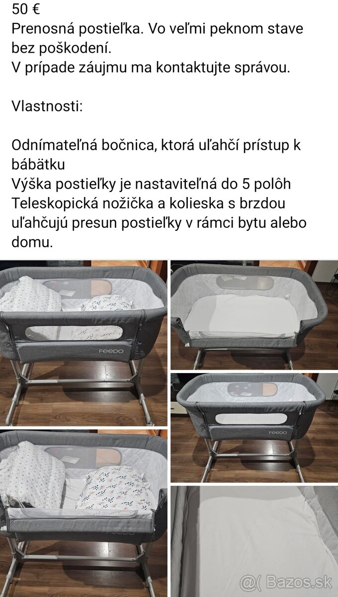 Prenosná postieľka