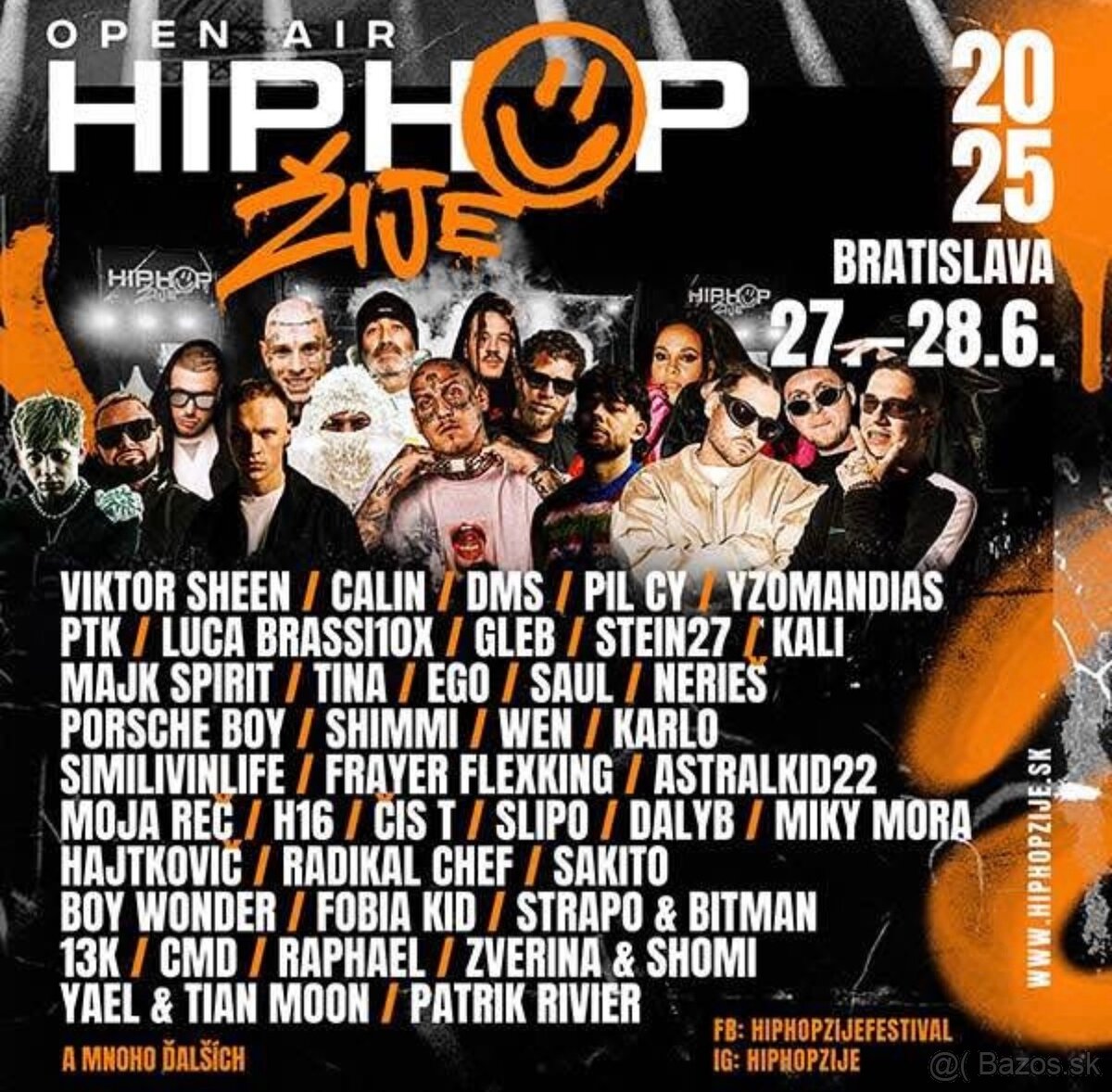 Predam 2 lístky na hip hop žije 2025
