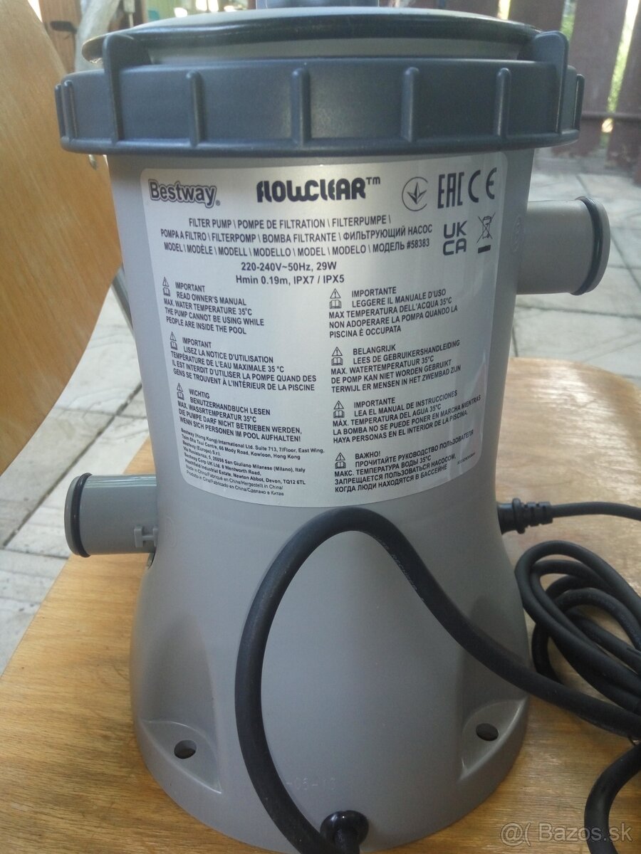 Bazénové čerpadlo s kartušovou filtráciou