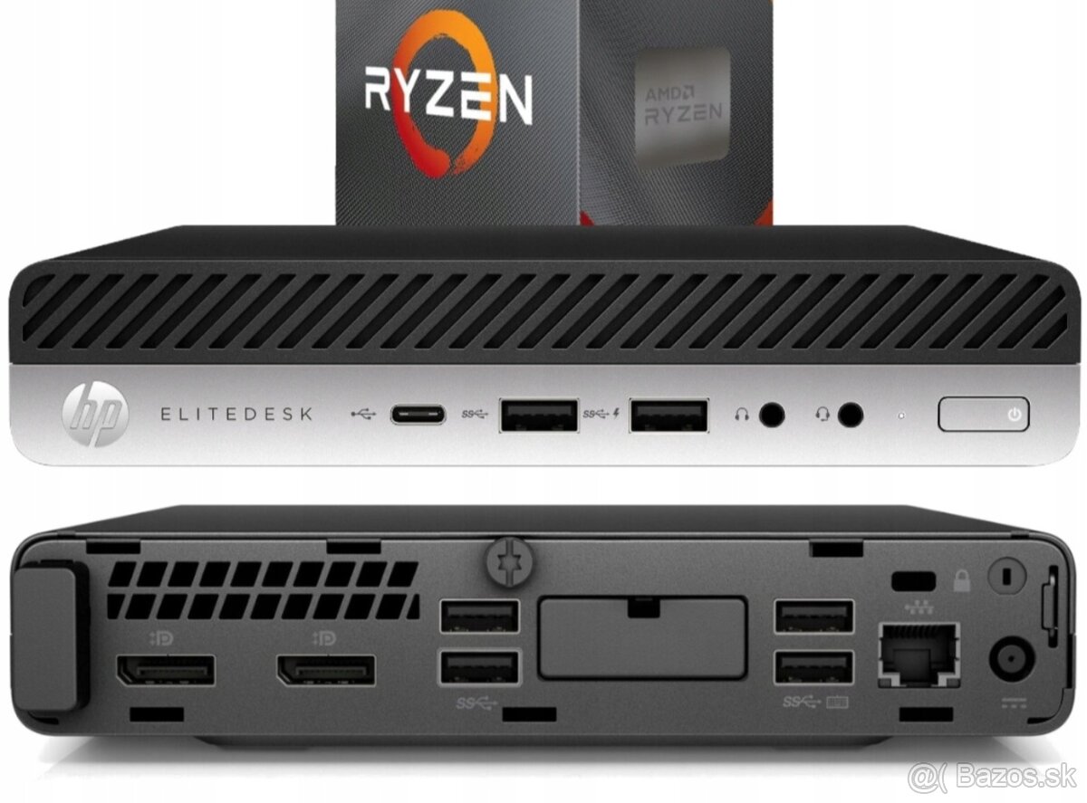 HP EliteDesk 705 G4 Mini + monitor, klávesnica, myš