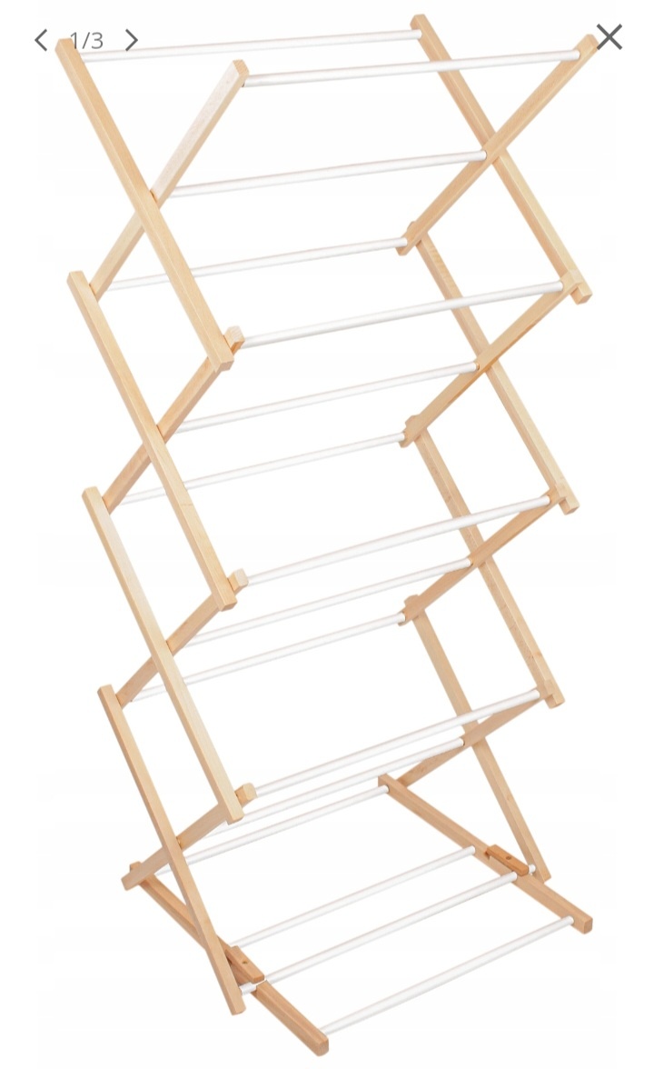Drevený susiak na bielizen stojaci vertikálny