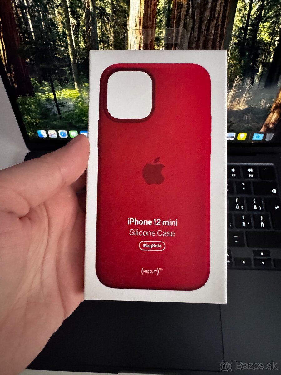 Silikónový MagSafe kryt pre Apple iPhone 12 Mini Red