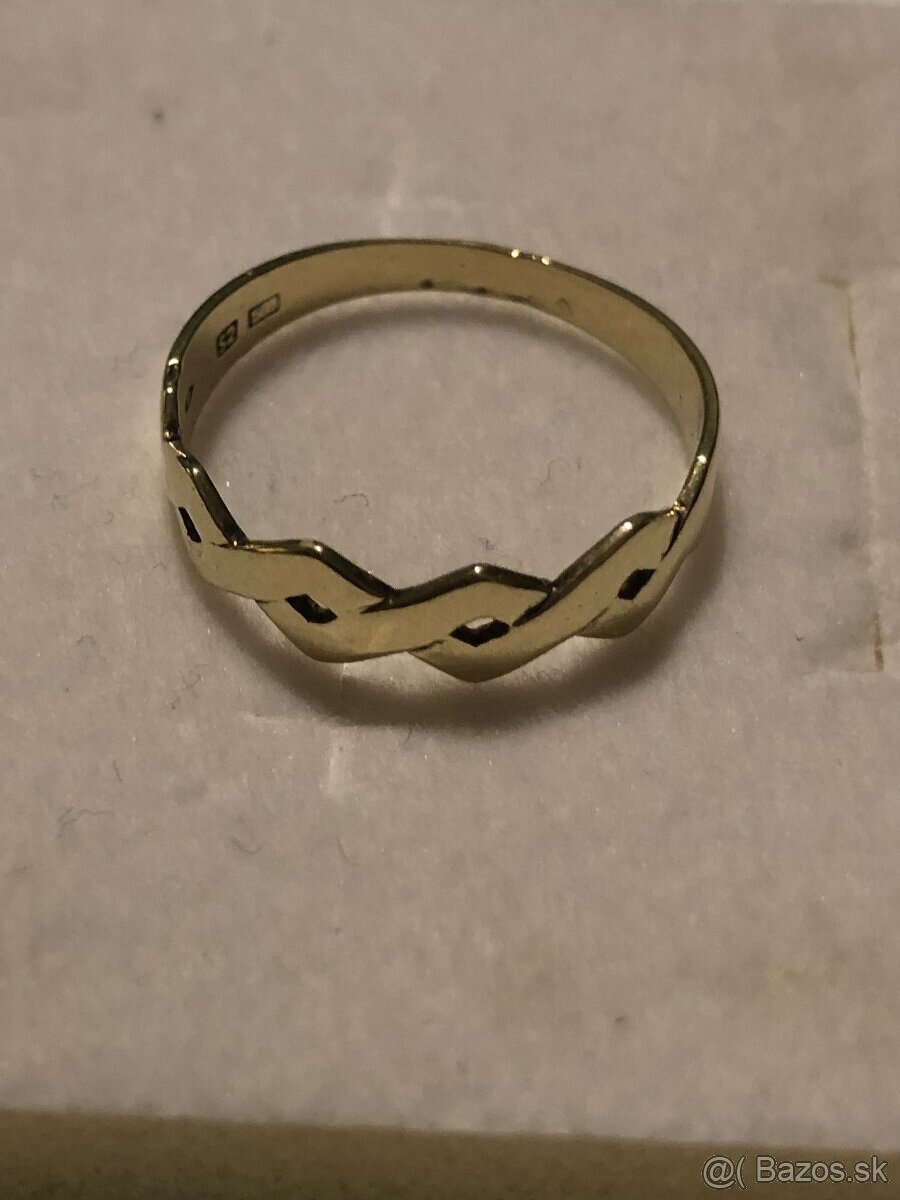 Dámsky celozlaty prsten 14kt zlato