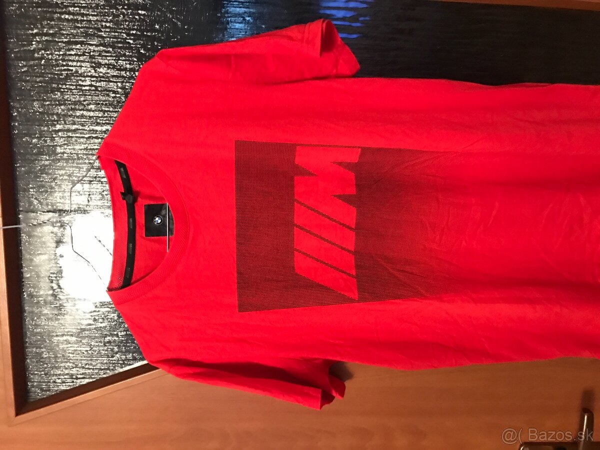 BMW originál pánske tricko Red L
