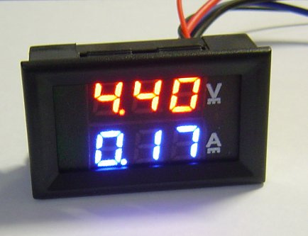 Panelový Voltmetr a Ampermetr DC 0-100V , 0-10A