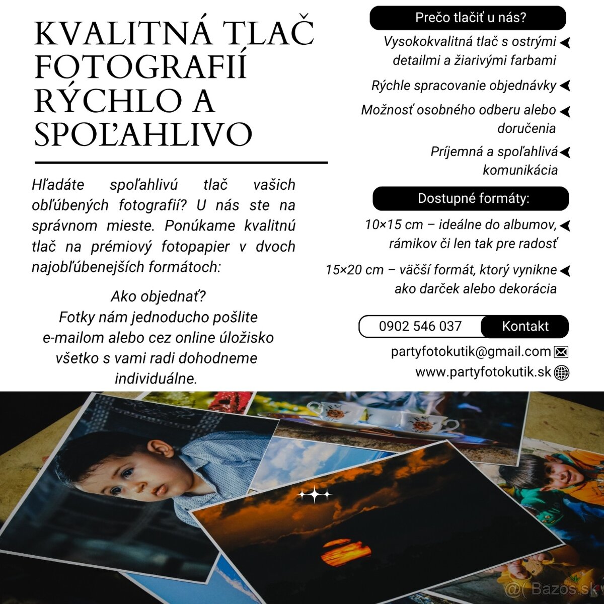 Tlač fotografií 10×15 cm a 15×20 cm
