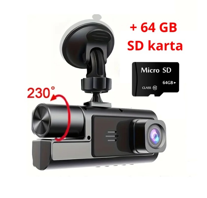 Duálna autokamera + 64 GB SD karta