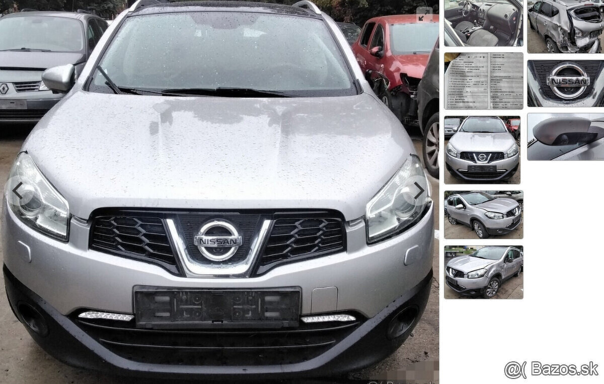 Nissan Qashqai 2.0 2013 predám AIRBAGY, MOTOR MR20, KAPOTA,