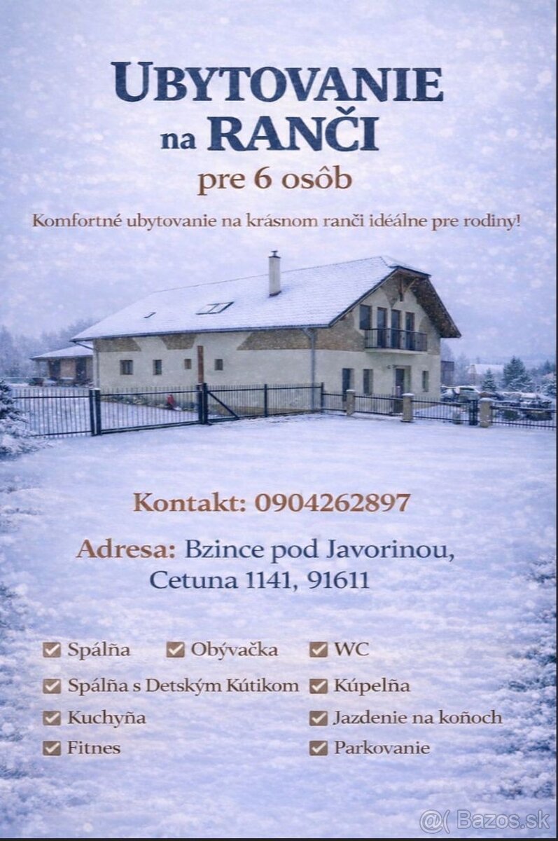 Ubytovanie na ranči