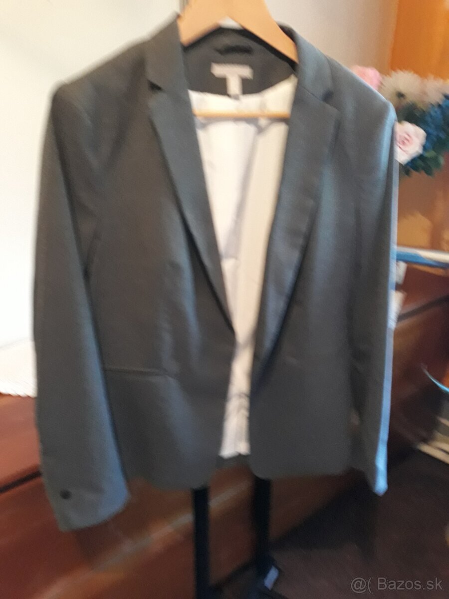 Predám dámske sako, farba sivá, zn. H & M, veľkosť 46