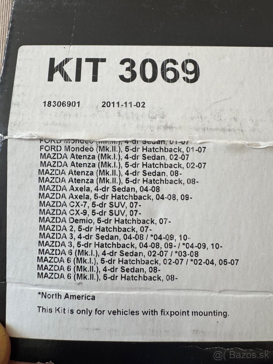 Thule Kit 3069 Mazda a Ford