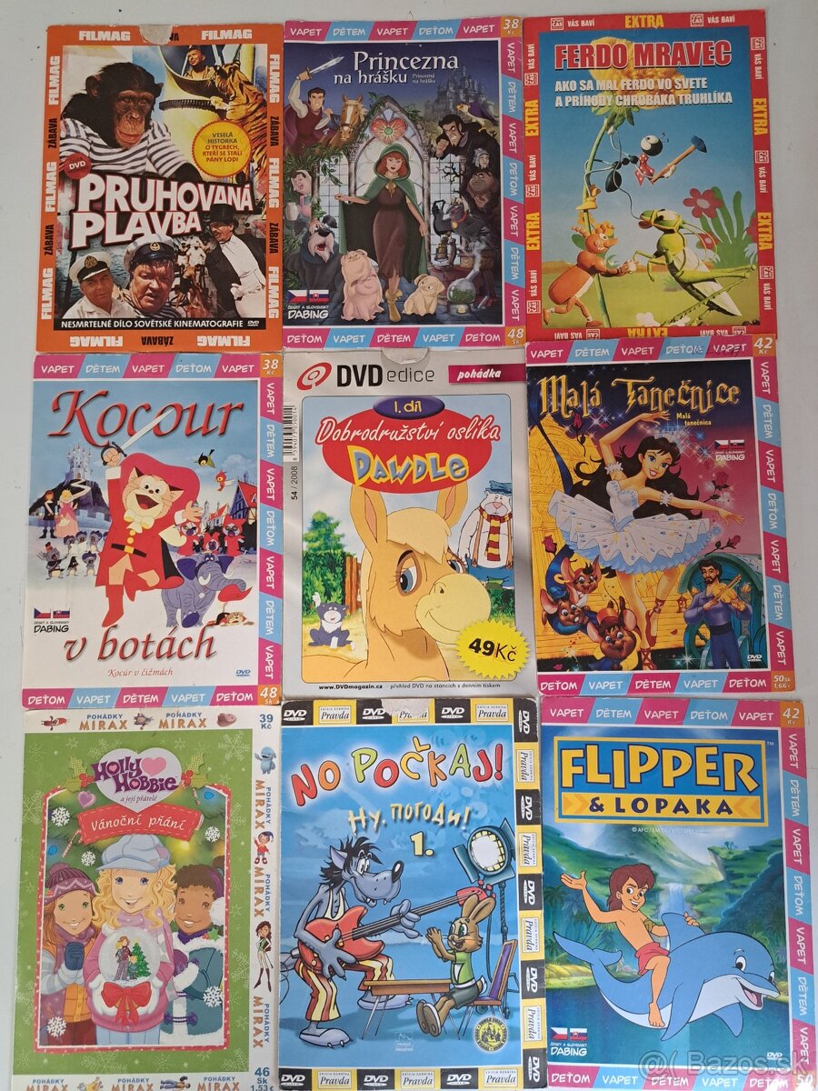 Detské DVD rozprávky.