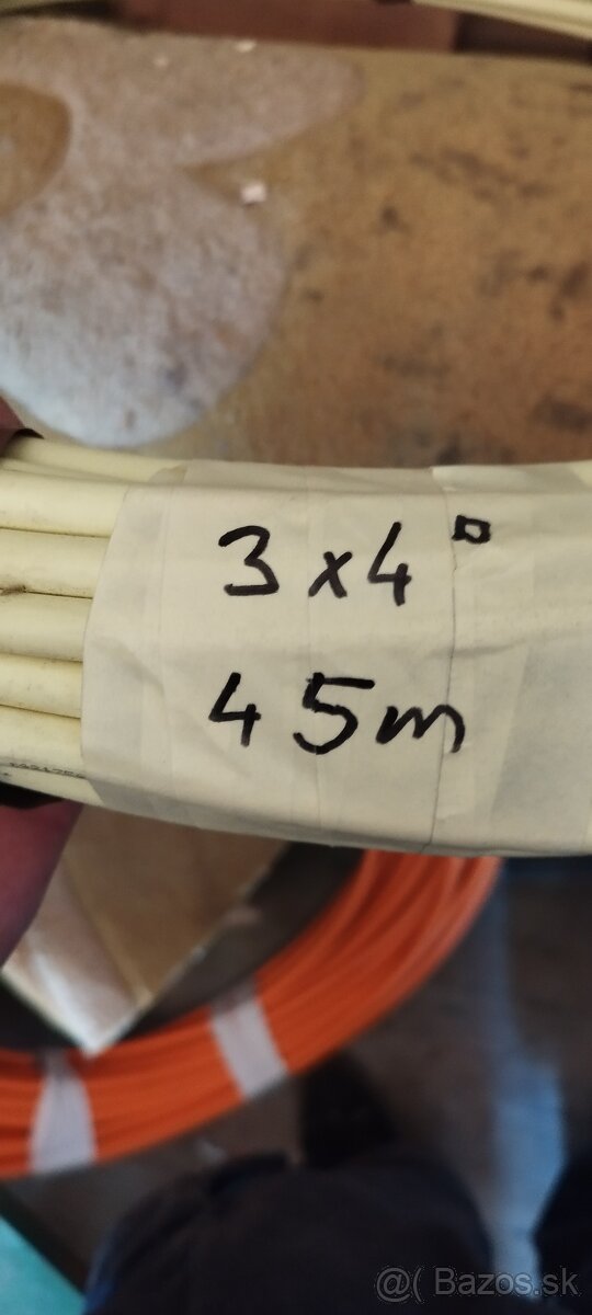 Silový kábel tvrdý 3X4 LNPE 45m