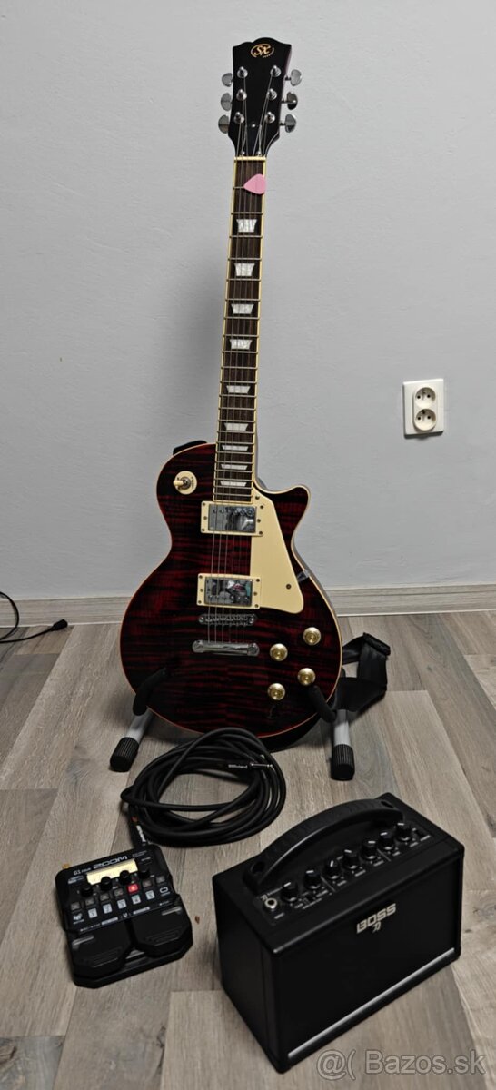 gitara les paul SX + combo + efekt