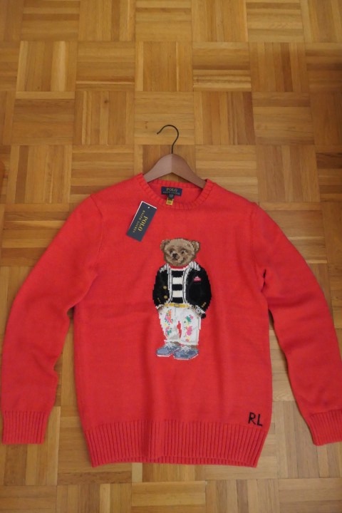 RALPH LAUREN BEAR original ikonicky sveter s medvedom M/L
