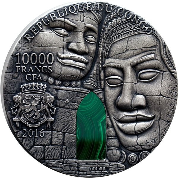 stříbrná mince Angkor Wat v kameni 1kg 2016