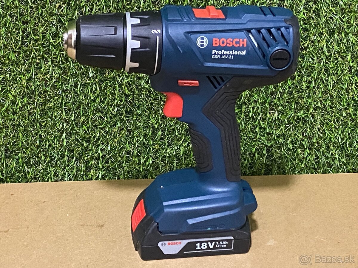 Bosch Professional GSR 18V-21 aku vŕtací skrutkovač, 18 V Li