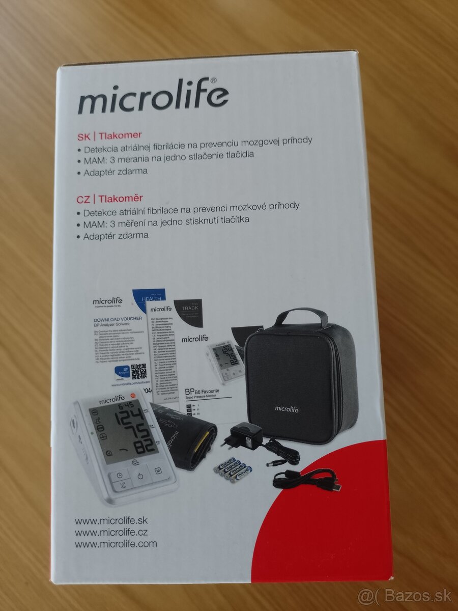 Microlife BP B6 Favourite Afib tlakomer na rameno biely + ad