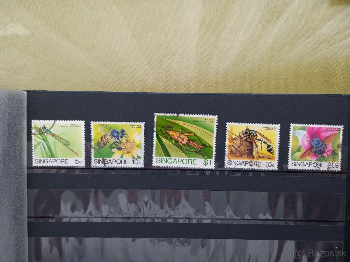 Poštové známky č.962 - Singapúr - hmyz