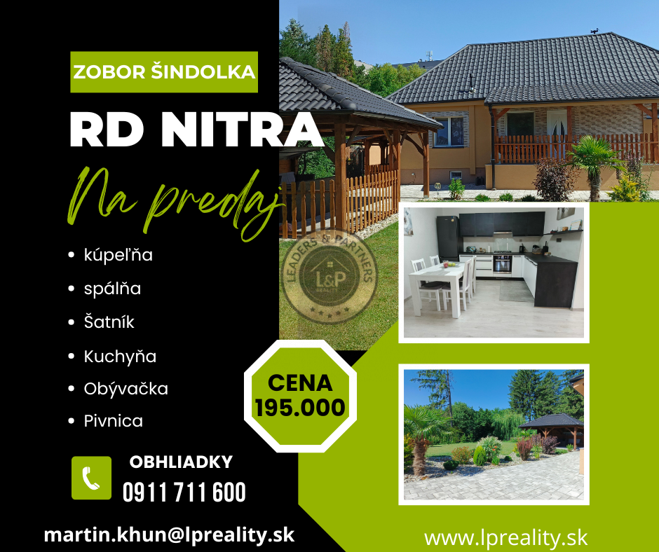 Na predaj rodinný dom Nitra- zobor šindolka