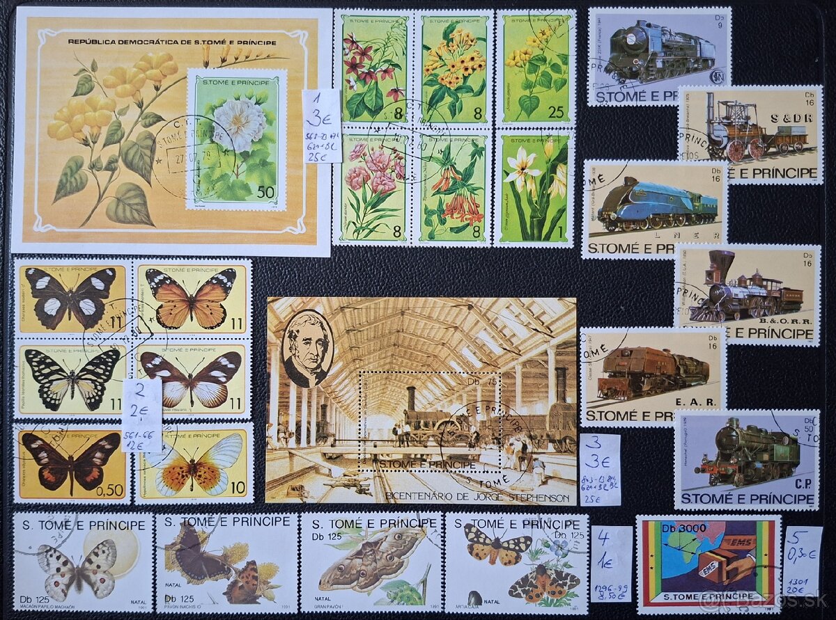 Postove znamky Mix 5 (99poloziek)