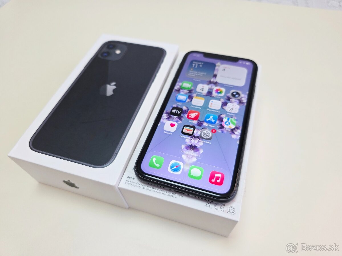 APPLE IPHONE 11 128GB BLACK ,ZDRAVIE BATERKY 100%