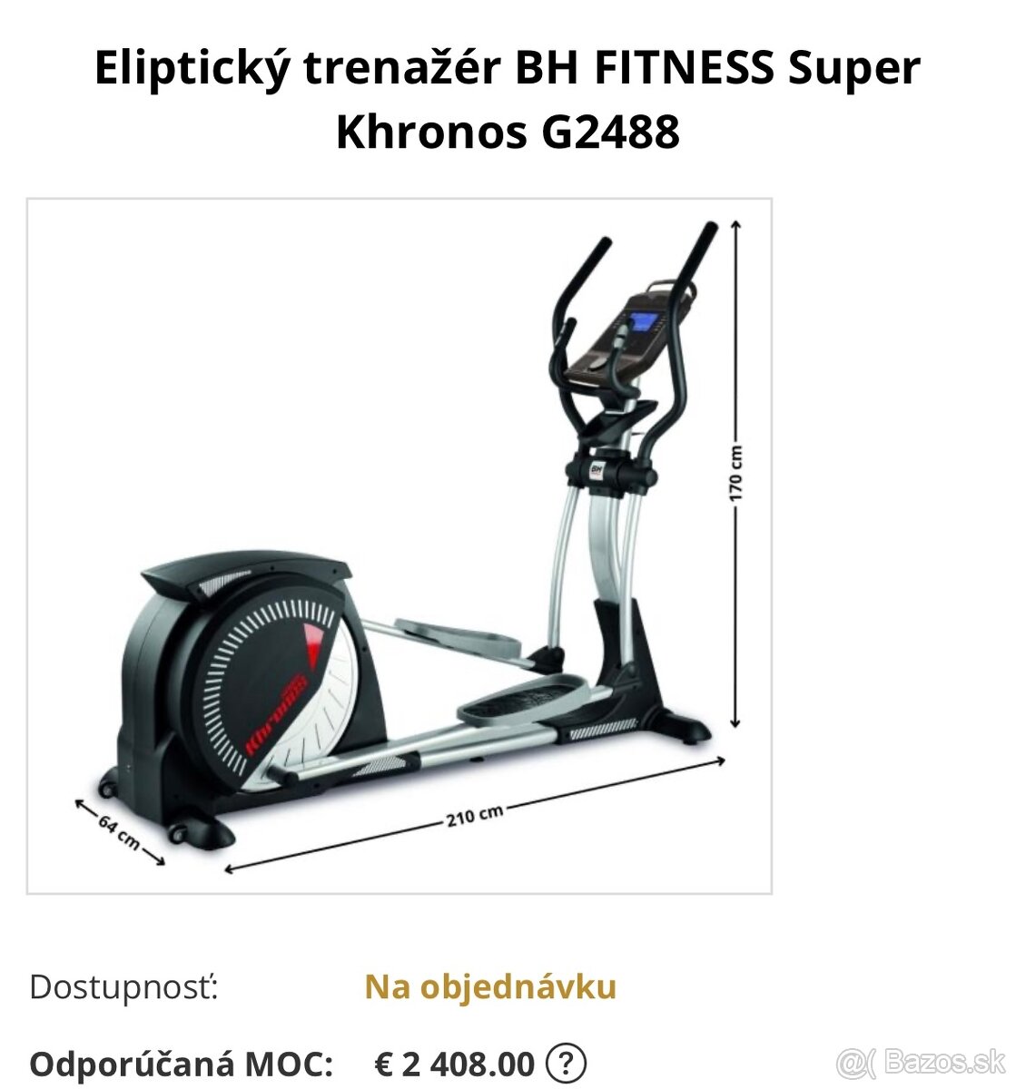 BH fitness elipticky trenažer