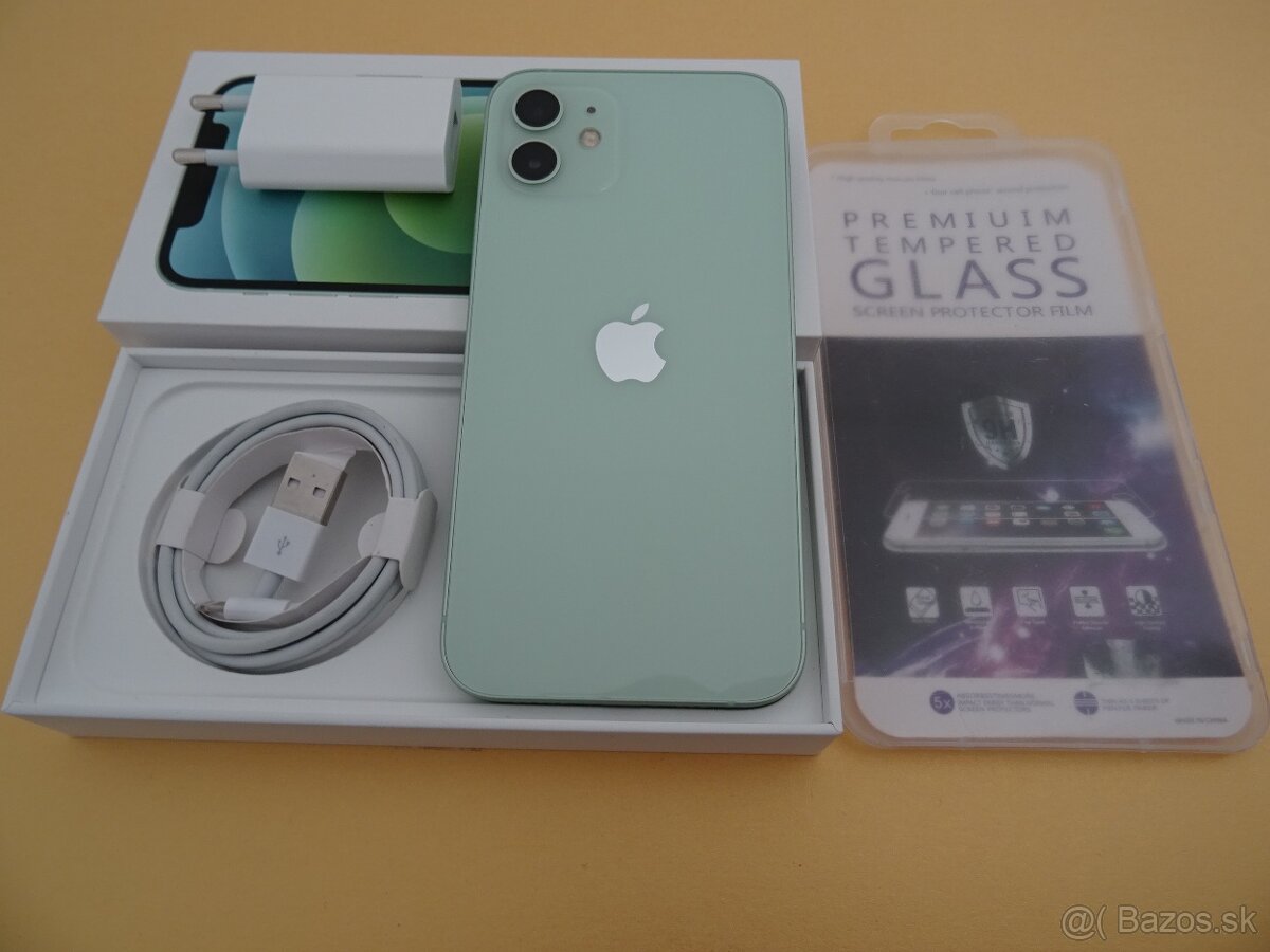 iPhone 12 64GB GREEN - ZÁRUKA 1 ROK - VELMI DOBRY STAV