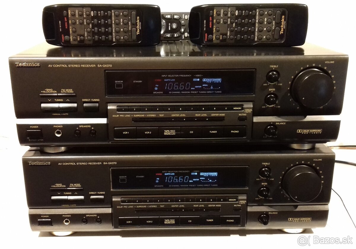 5.1 zvuk =220W Receiver TECHNICS SA-GX370, JAPAN, AR13, AR19
