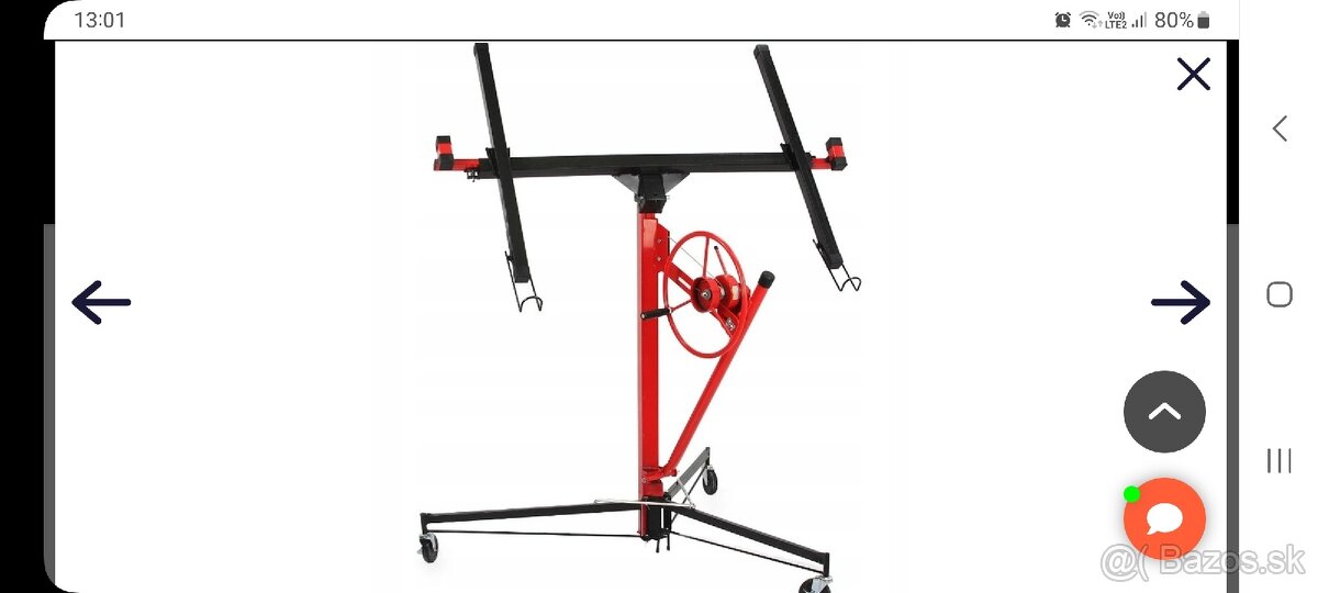 Zdvihak na sadrokarton.