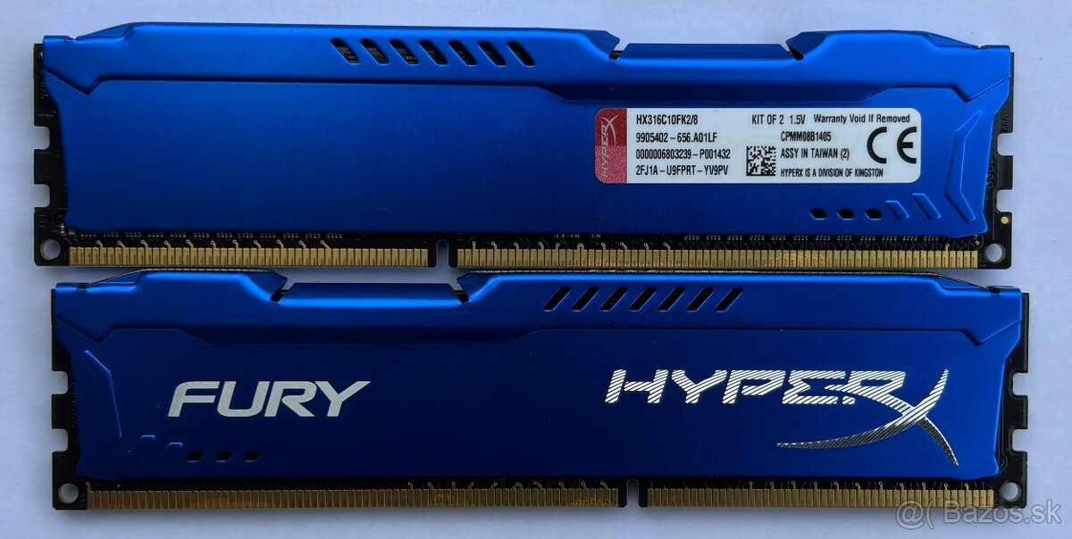 Pamäť RAM DDR3 Kingston HyperX Fury 8GB (24GB) 1,5V 1600 MHz