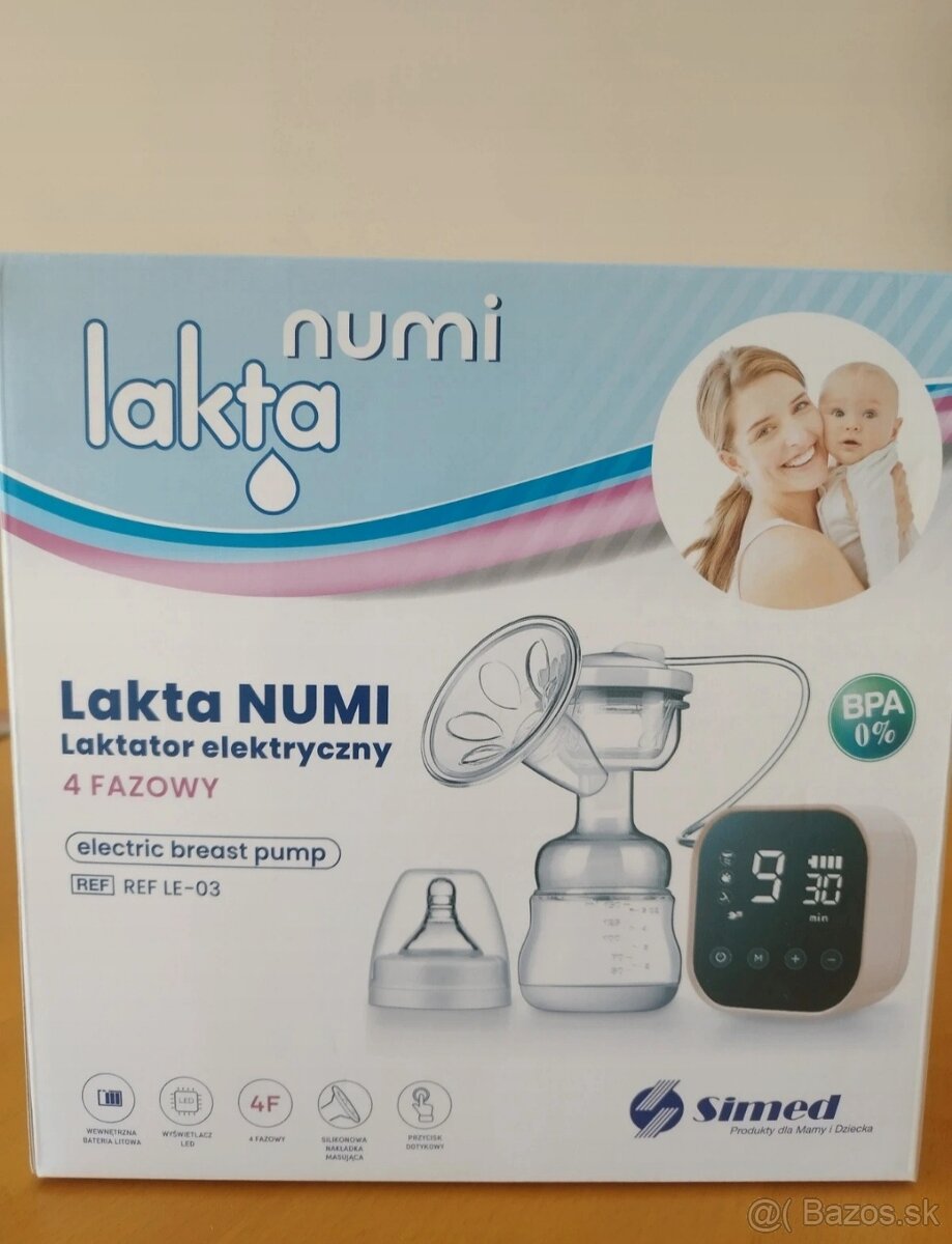 Elektrická odsávačka mlieka lakta numi