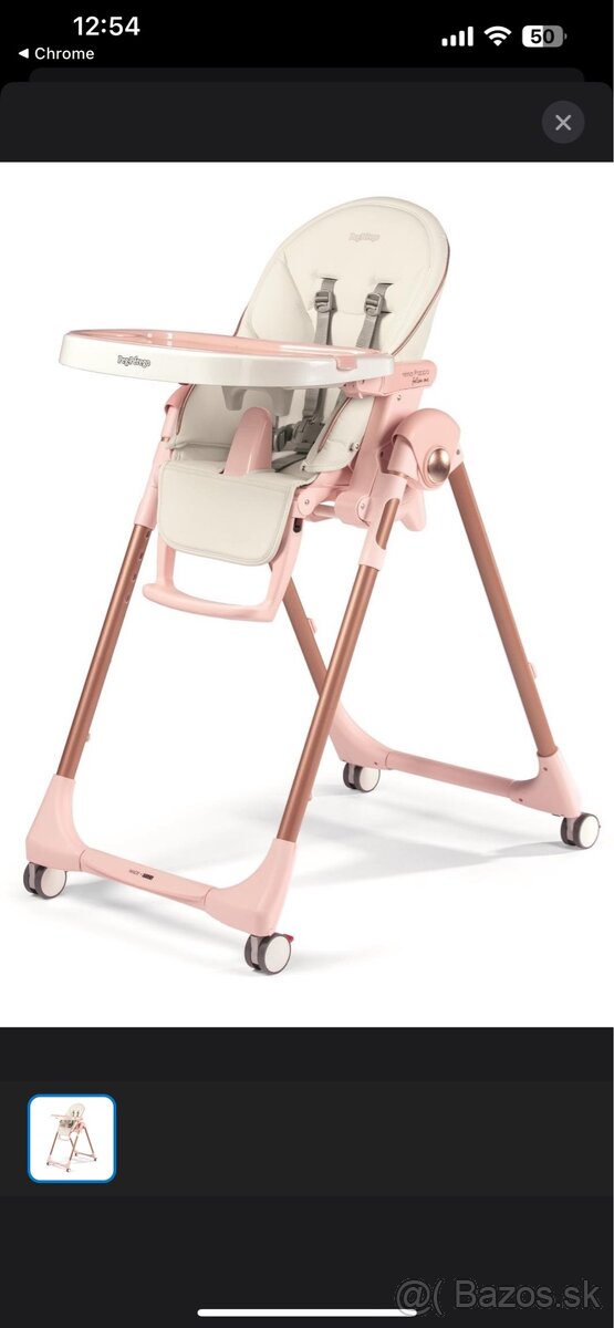 Jedálenská stolička peg perego