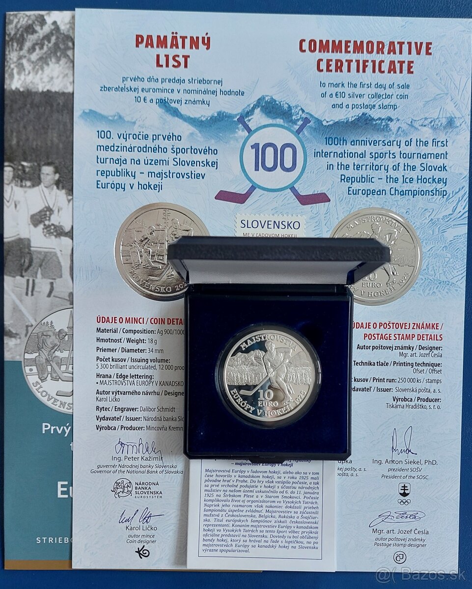 10 Euro 2025 ME v Hokeji proof+PL