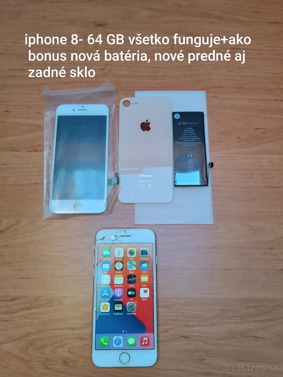 iPhone 8 – 64 GB 📱 | Nová batéria + nový displej Predám iPh