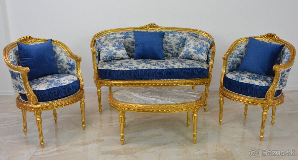 Zámecký salon - sedací souprava - 4 části