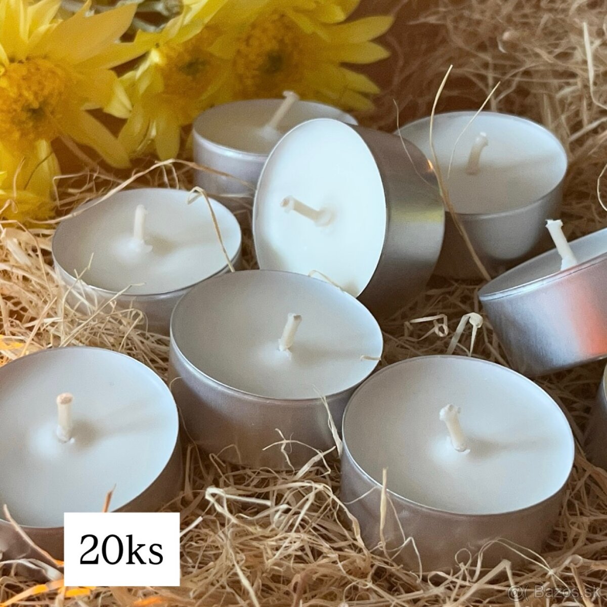 Zdravé čajové sviečky zo sójového vosku (20ks)