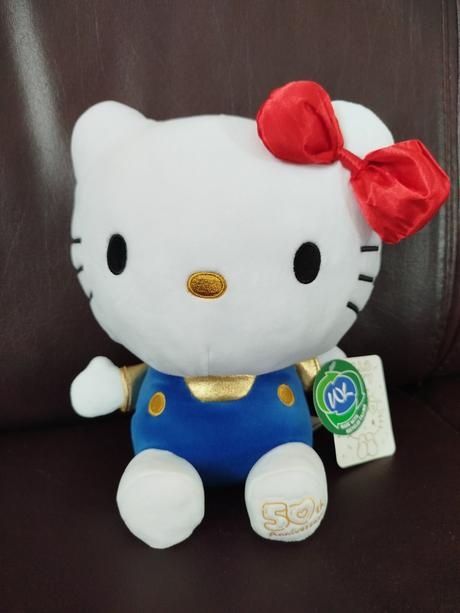Modro zlatá Hello Kitty 25cm - nová s visačkou