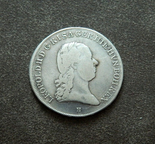 Predám 1/2 toliar 1792 H Leopold II.