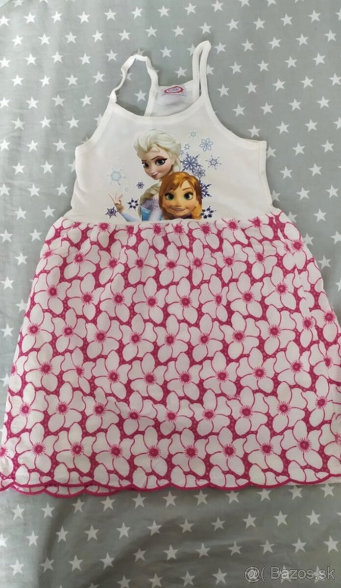 Frozen letné šaty vyšívané 7 rokov