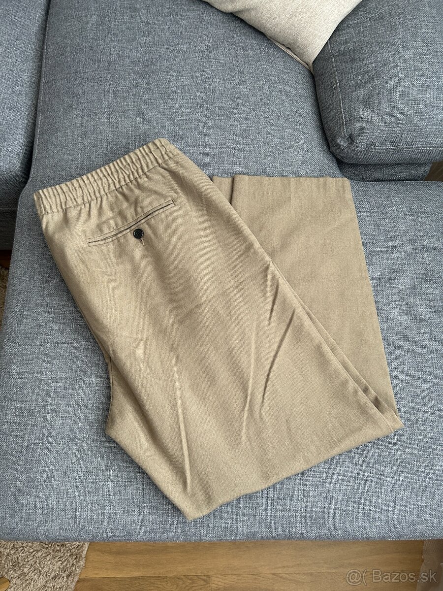 Pánske ľanové nohavice H&M XL